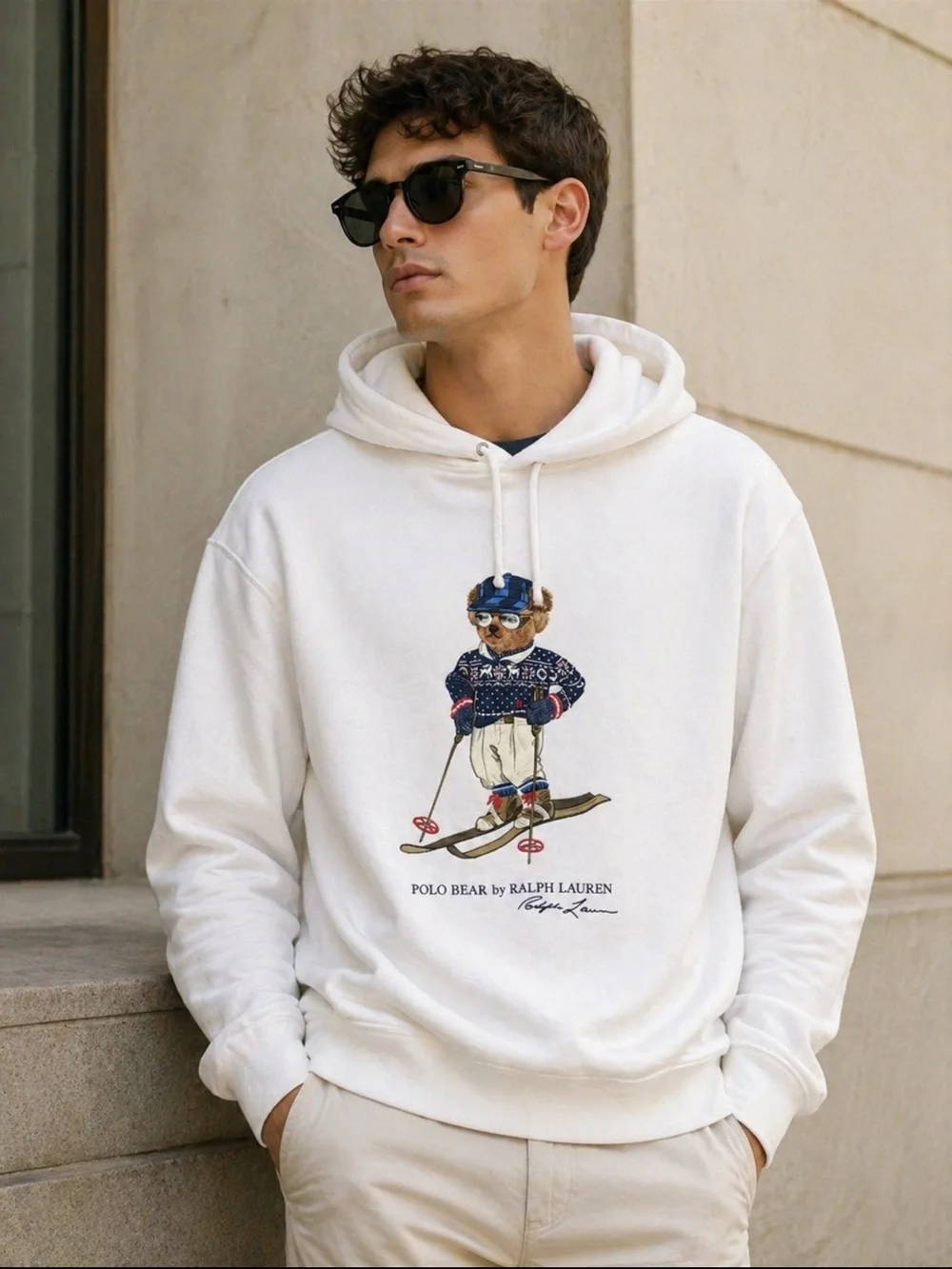 Polo Ralph Lauren Bear Hoodie Ski Bear Pullover Sweatshirt 2XLT New